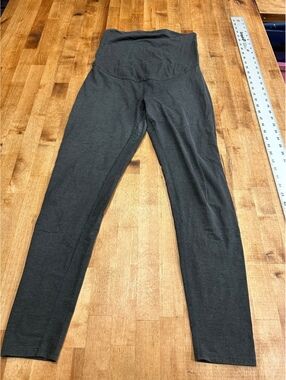 a:glow Maternity Dark Gray Stretch Cotton Leggings Size M
